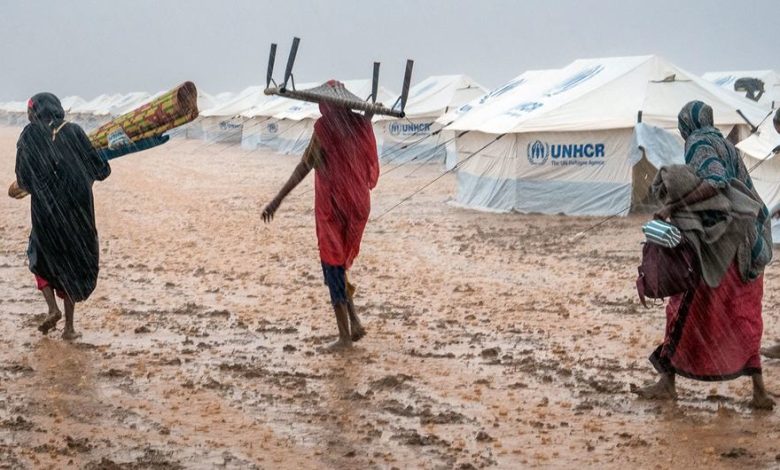 Displacement camp in Sudan, agencies.
